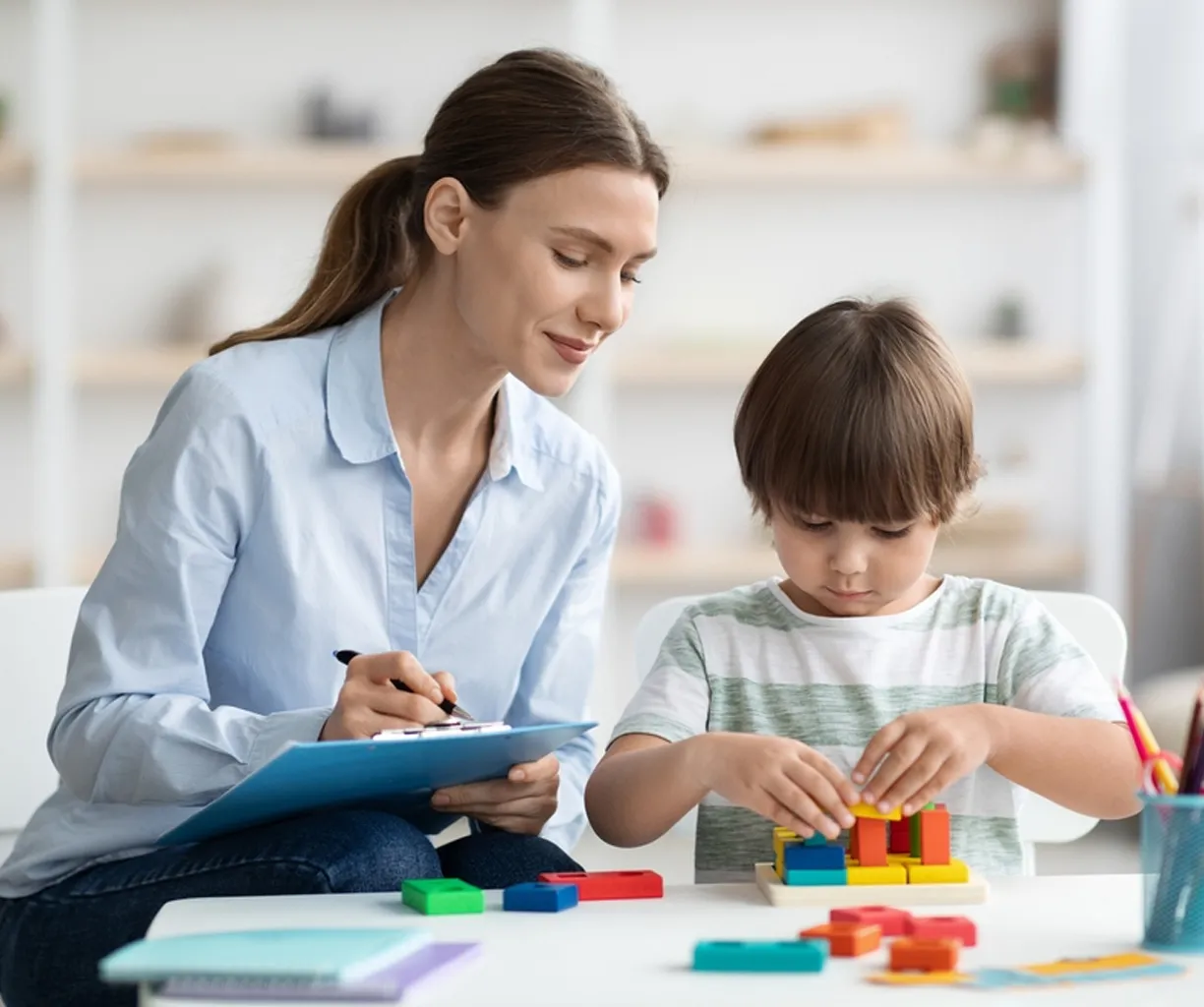 Child engaging in secure, friendly online speech therapy session