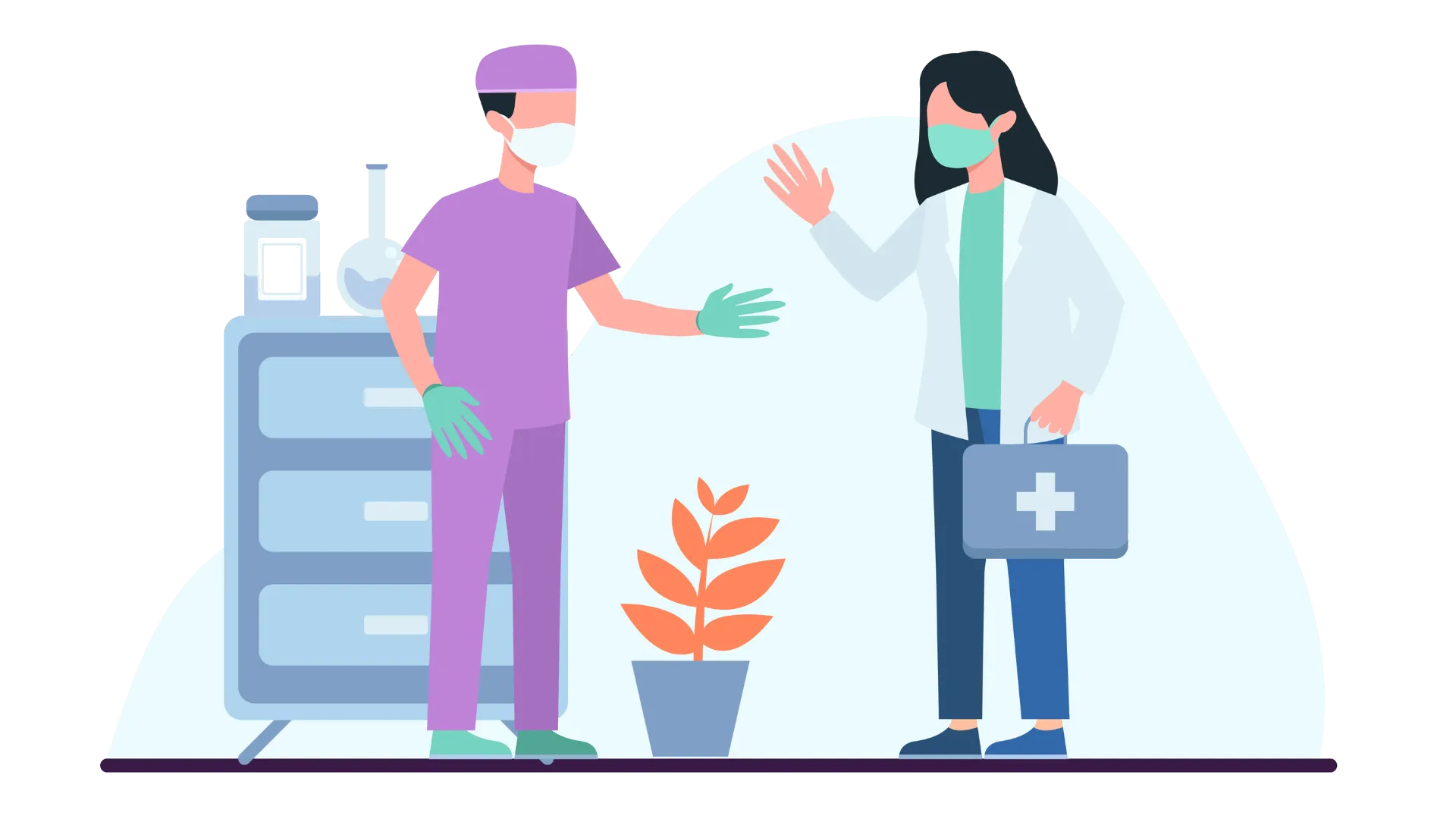 Hospital workflow illustration