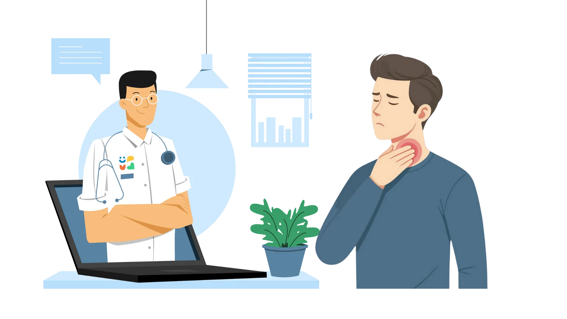 Swallowing therapy illustration