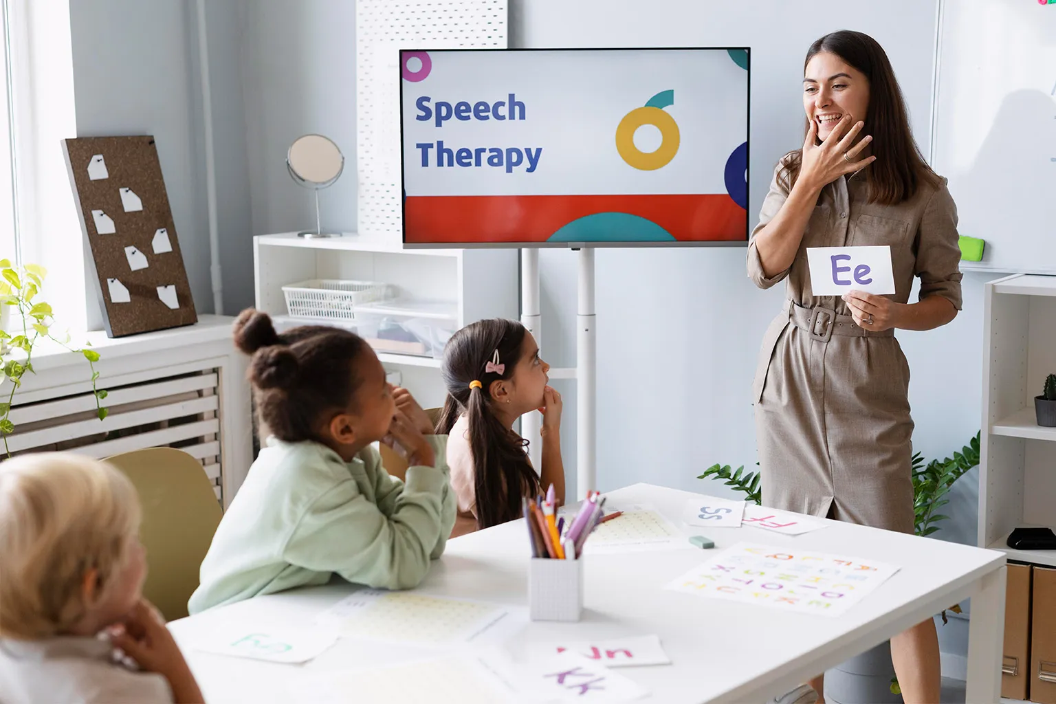 Speech therapy session